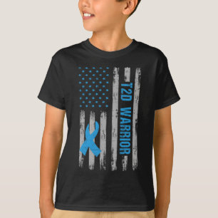 Camiseta T2d Conciencia de guerreros Bandera Americana Diab