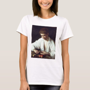 Camiseta T31971 un muchacho joven que pela Apple