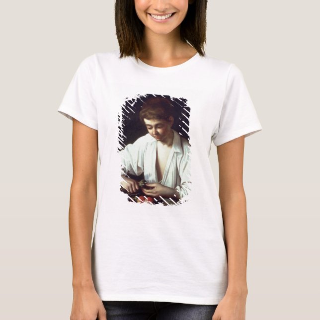 Camiseta T31971 Un niño que se peló una manzana (Anverso)