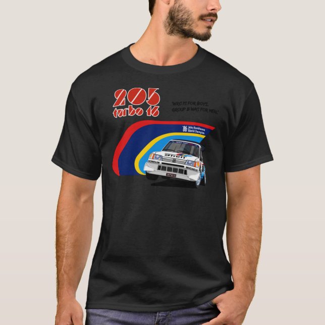 Camiseta T-16 clásica Peugeot 205 (Anverso)