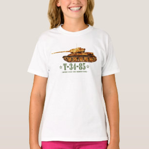 Camiseta T-34-85 Segunda Guerra Mundial Dos tanques soviéti