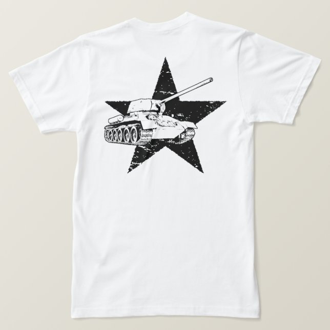 Camiseta T-34-85 Tanque medio soviético (Reverso del diseño)
