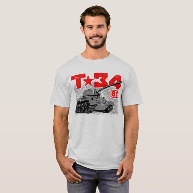 Camiseta T-34-85 Tanque medio soviético (Anverso completo)