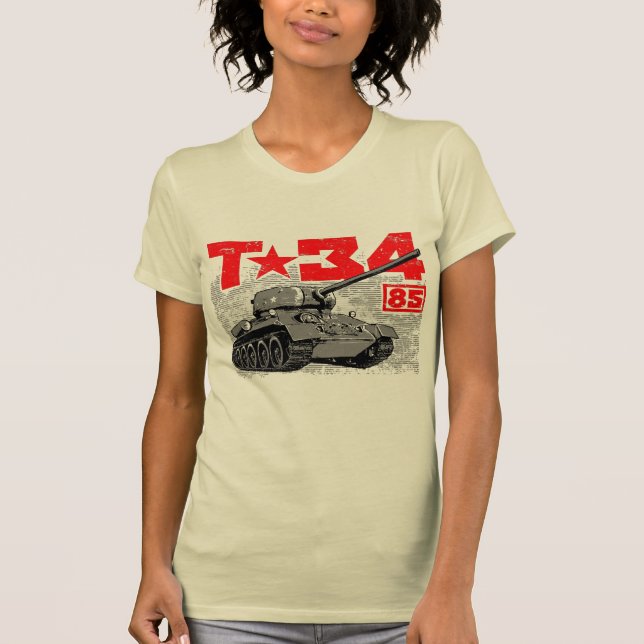 Camiseta T-34-85 Tanque medio soviético (Anverso)