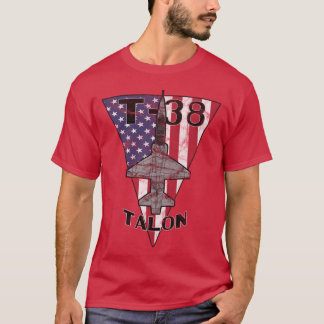 Camiseta T-38 Talon Jet Trainer Airplane Red White & Blue V