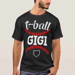 Camiseta T-Ball Gigi Abuela Juego de Béisbol Día Regalo Tee