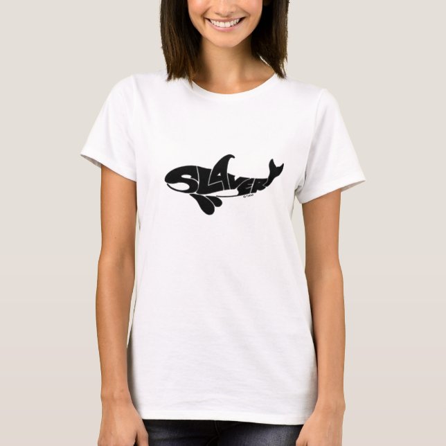 Camiseta T blanco esclavo de las mujeres (Anverso)