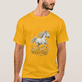 Camiseta T-Corazones Salvajes Montan Caballos