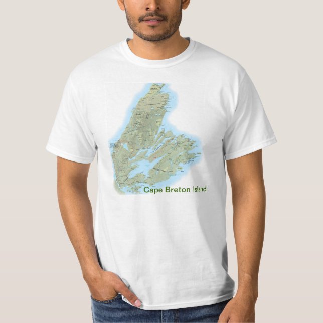 Camiseta T de la isla de Breton del Cabo con cita  (Anverso)