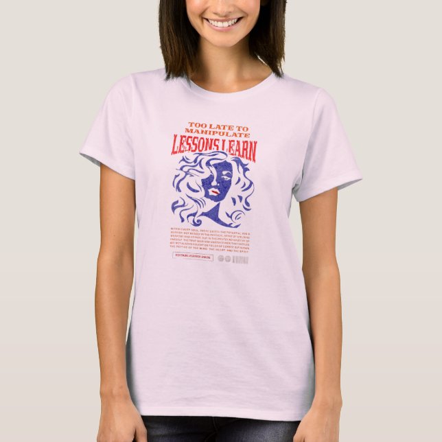 CAMISETA T DE LECCIONES APRENDIDAS DE MANIPULACIÓN (Anverso)