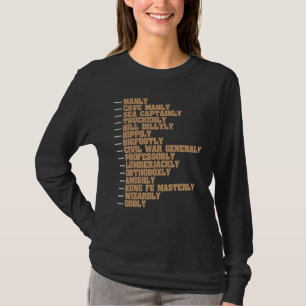 Camiseta T de medición de barba para hombres