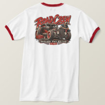 T- de Road Crew Hot Rod Garage Diseño Vintage para