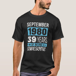 Camiseta T De Septiembre De 1980 - Regalo De Cumpleaños Del