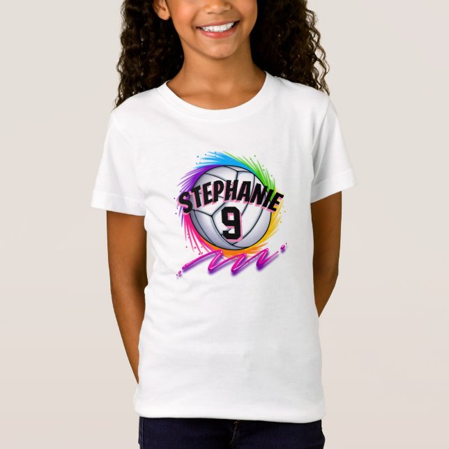Camiseta T-diseño de arco iris de voleibol de aeró (Anverso)