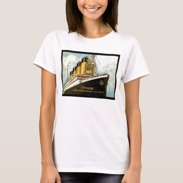 Camiseta T el 100o de las mujeres titánicas del aniversario (Anverso)