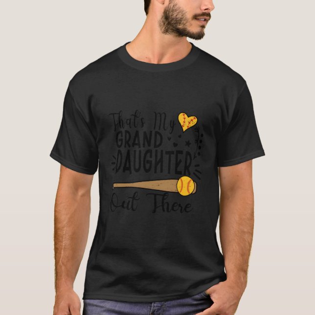 Camiseta T Es Mi Nieta Ahí Fuera La Abuela De Softball Gr (Anverso)