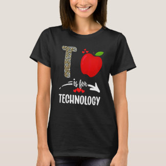 Camiseta T Es Para Technology Leopard Technology Teacher Sq