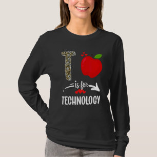 Camiseta T Es Para Technology Leopard Technology Teacher Sq