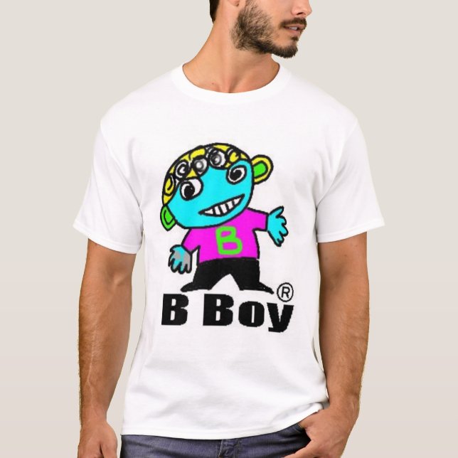 Camiseta T-falda del muchacho de B (Anverso)