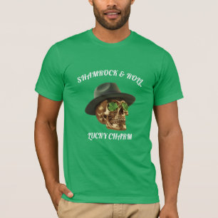 Camiseta T Kelly Verde Calavera Trébol de San Patr