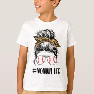 Camiseta T-ll Nonni Life Moño Desordenado Estampado de Leop