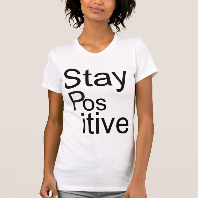 Camiseta T-mierda con cuello de pico positiva de la (Anverso)
