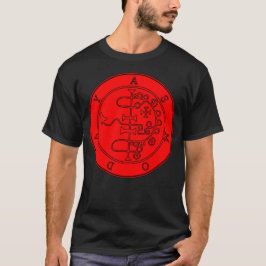 Camiseta T-mierda del sigil de Asmodeus (negro/rojo)
