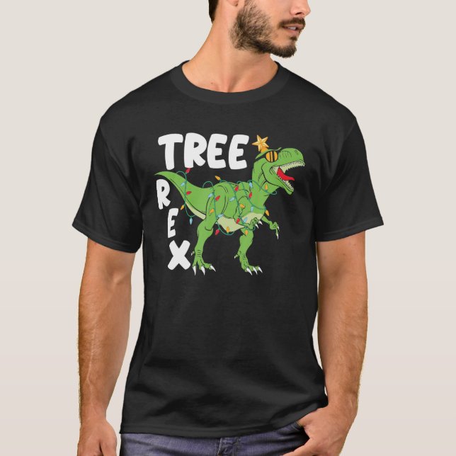 Camiseta T: Navidades de rex-rex dinosaurios, niños de Navi (Anverso)