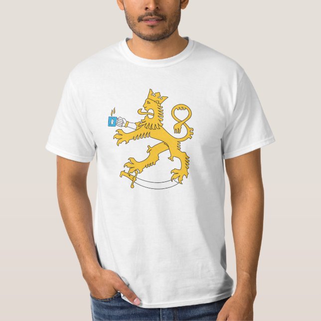 Camiseta T-paita del muumimukista del kahvia del juo de (Anverso)