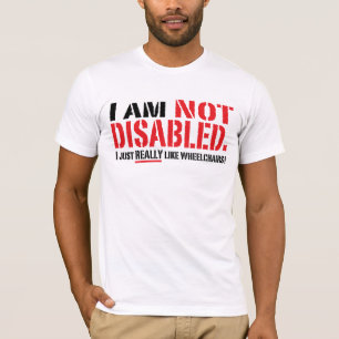 Camiseta T para hombre no lisiado