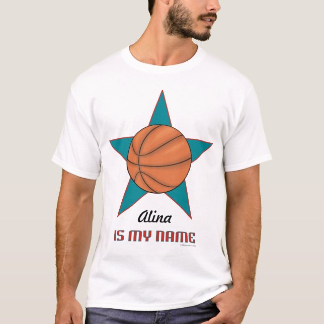Camiseta T personalizado del baloncesto del niño… - (Anverso)