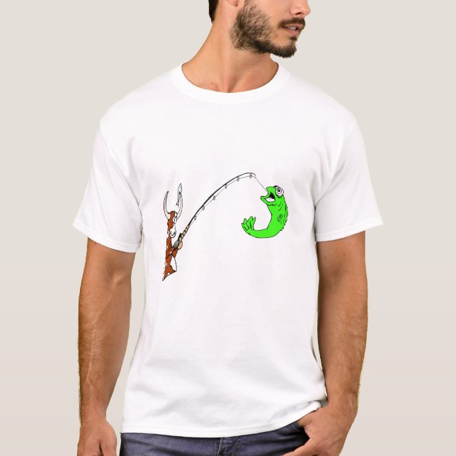 Camiseta T pesquero divertido (Anverso)