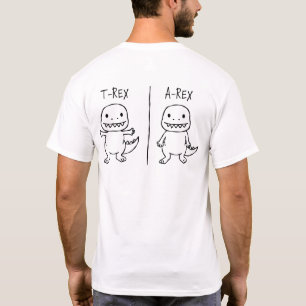 Camiseta T-Pose T-Rex Sketch Delante y Atrás
