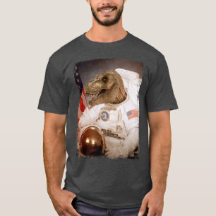 Camiseta T Re Astronauta Dinosaurio Misión Espacial Astrona