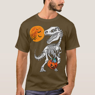 Camiseta T Re Dinosaur Bones Halloween Costueen Skeleton Sc