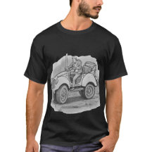 T-Retro Aventurero-Diseño de Boceto de Coche Vinta
