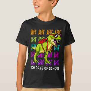 Camiseta T Rex 100 Días Escolares Dinosaurio T Rex Niños