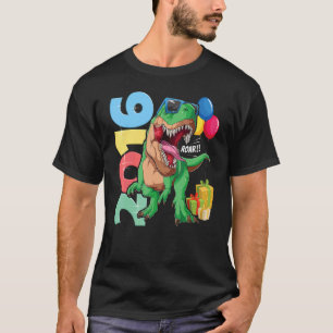 Camiseta T Rex 6º Chica de cumpleaños 6 años dinosaurio 201