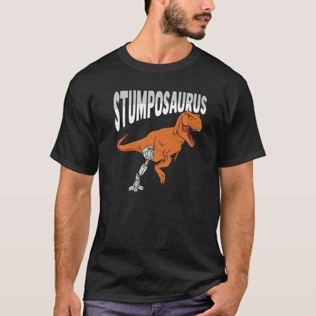 Camiseta T Rex Amputee Chiste Leg Dinosaurio Prostético par (Anverso)