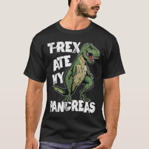 Camiseta T-rex Ate My Pancreas Dinosaur Diabetes Awaren