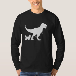 Camiseta T-Rex Caminando a un perro graciosa de papá hispan
