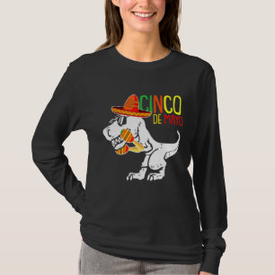 Camiseta T Rex Cinco De Mayo Cute Sombrero Dino Saur Mexica