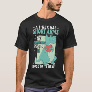 Camiseta T-Rex Con Gafas De Sol Y Dinosaurios De Corazón
