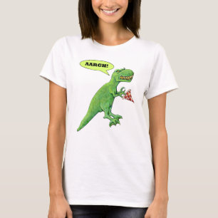 Camiseta T-Rex con la pizza