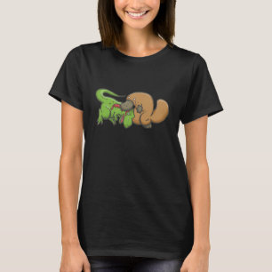 Camiseta T-rex contra Platypus