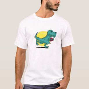 Camiseta T-rex corre con amor