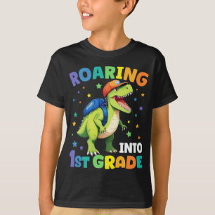Camiseta T Rex de dinosaurio rugiendo para 1er grado de vue