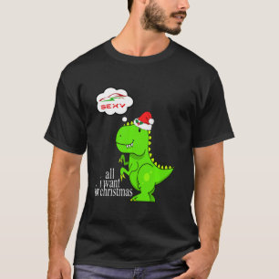 Camiseta T Rex Dino Santa Claus Gorra Navidades Coche eléct