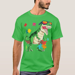 Camiseta T Rex Dinosaur Autism Awareness Puzzle Pieza Funny