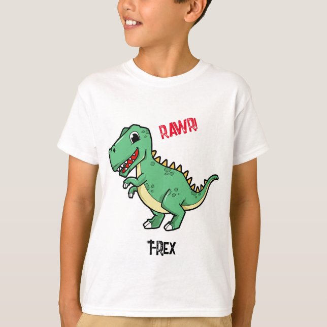Camiseta T-Rex Dinosaur Cotton de chico | Camiseta (Anverso)